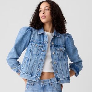 Gap Factory Puff Sleeve Denim Jacket